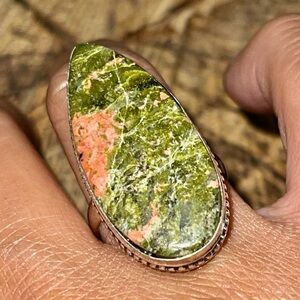 Unakite Ring Size 8 1/2